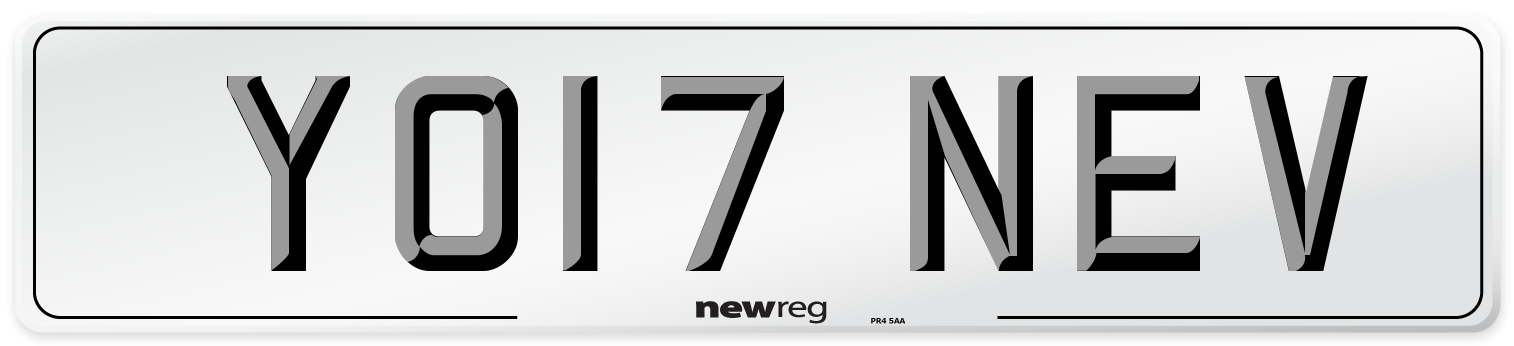 YO17 NEV Number Plate from New Reg